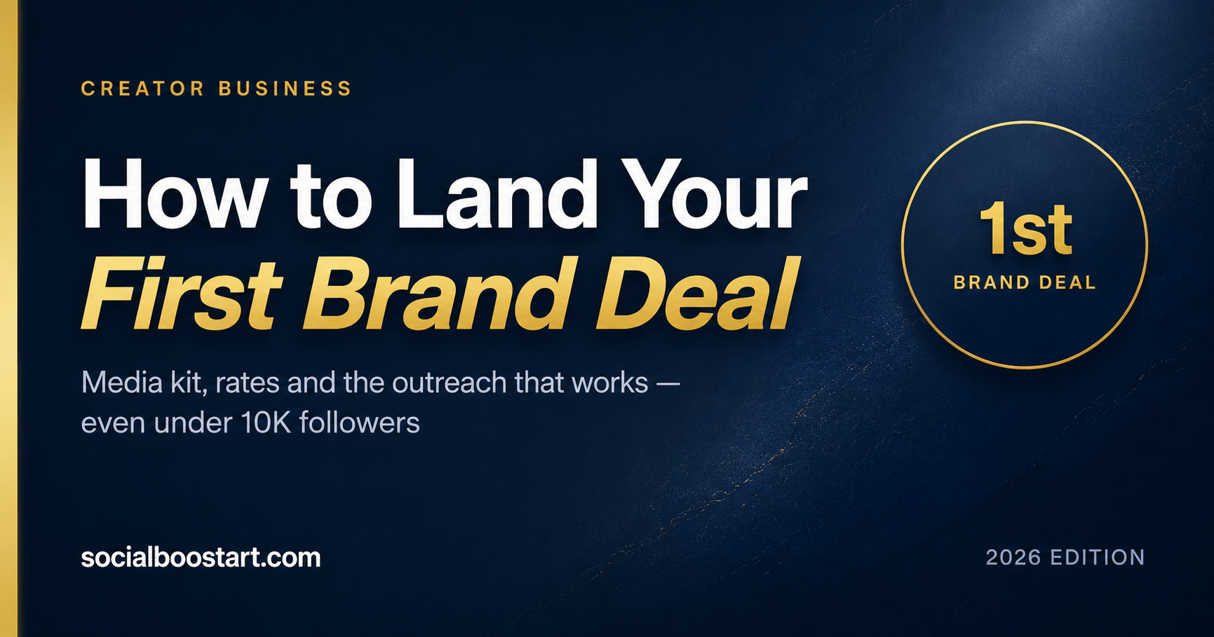 How to Get Brand Deals in 2026 (Even Under 10K Followers)